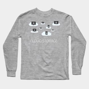 Cloud storage illustration. computers on clouds Long Sleeve T-Shirt